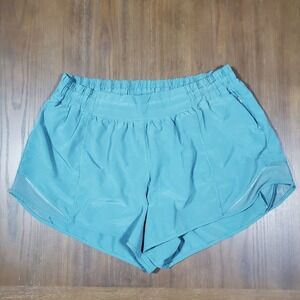 LOT 2: Lululemon Hotty Hot Lined Short 4" Size 12 In Teal / Black
